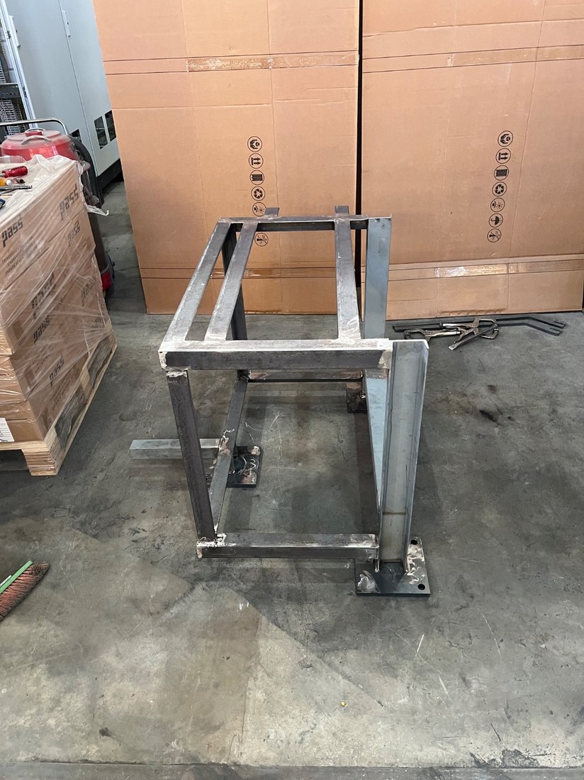 Welded pipe support frame