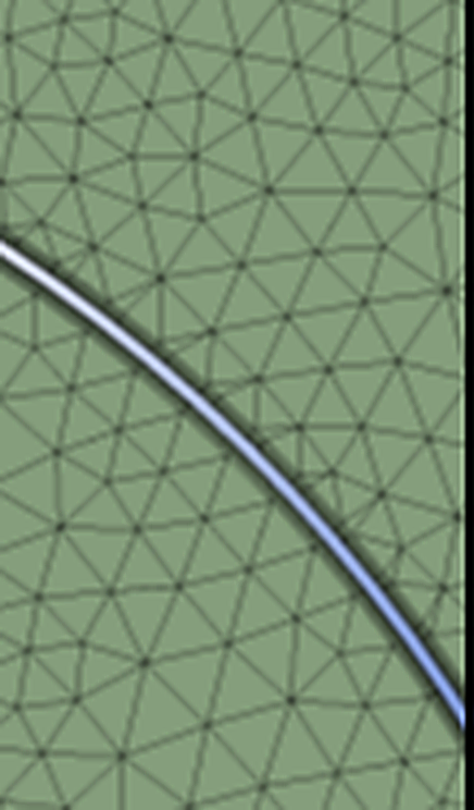 Close-up mesh detail along the blade wall