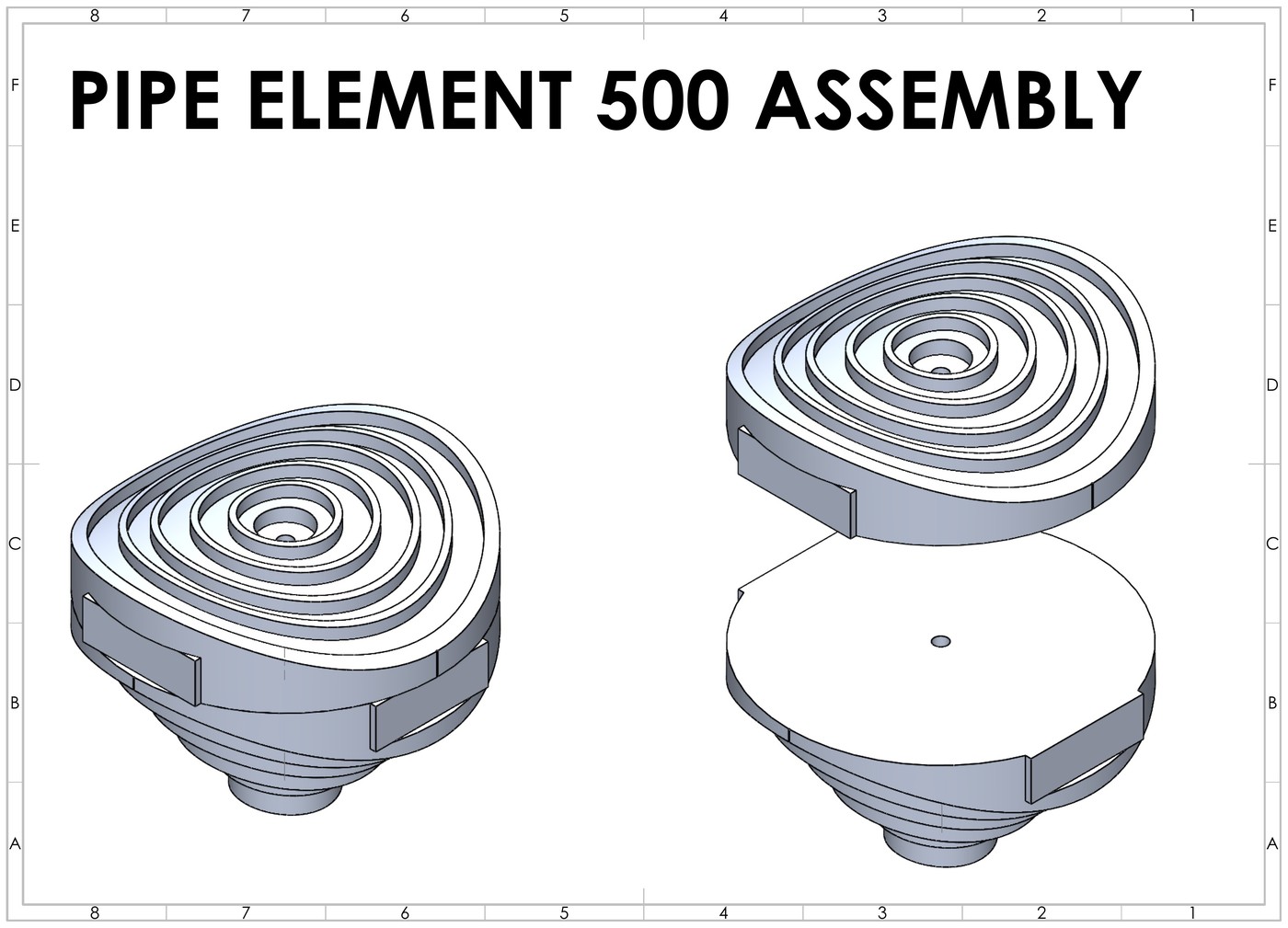 Pipe Element 500 assembly render