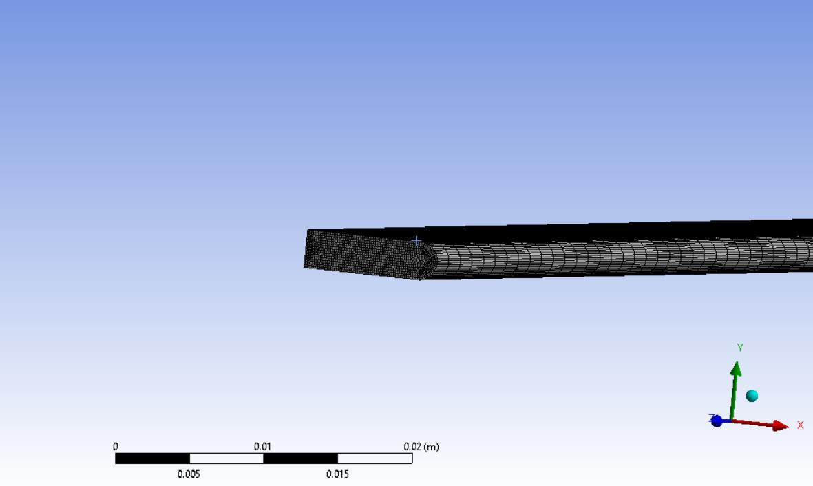 Structured mesh of the tube geometry