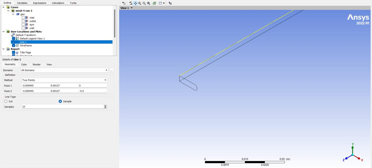 CFD-Post sample line definition