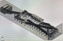 Full SolidWorks assembly of the conveyor system