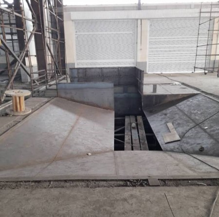 Foundation pit prepared on site